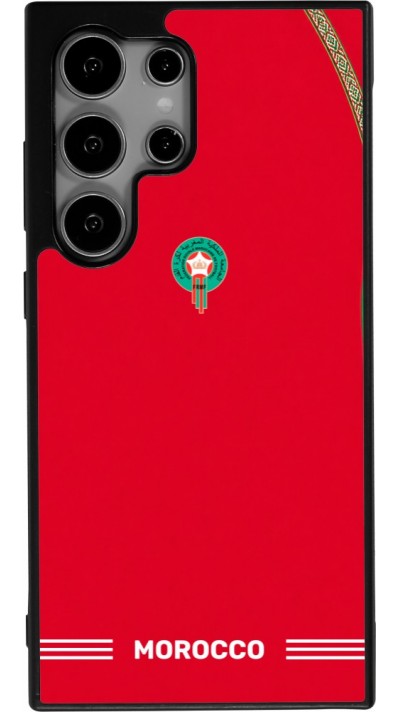 Samsung Galaxy S24 Ultra Case Hülle - Silikon schwarz Marokko 2026 personalisierbares Fussballtrikot