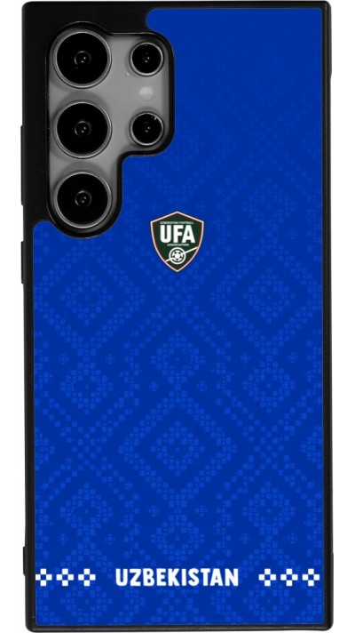 Samsung Galaxy S24 Ultra Case Hülle - Silikon schwarz Usbekistan 2026 personalisierbares Fussballtrikot