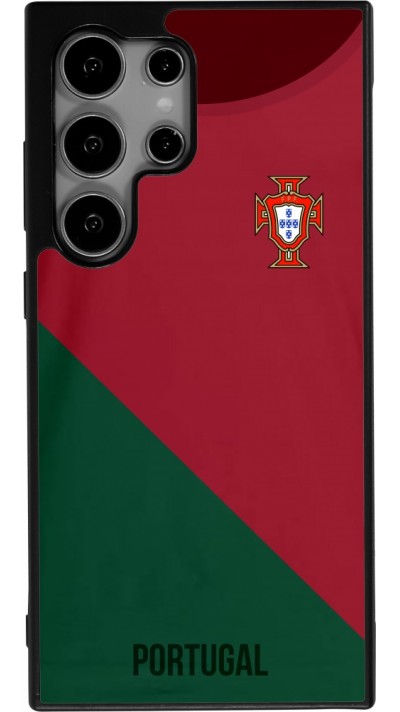 Samsung Galaxy S24 Ultra Case Hülle - Silikon schwarz Fussballtrikot Portugal2022