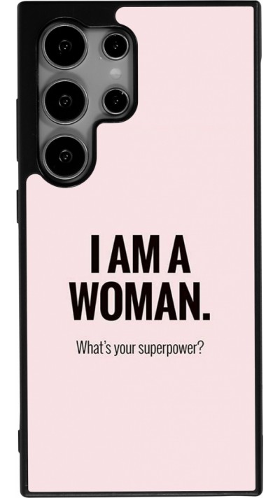 Samsung Galaxy S24 Ultra Case Hülle - Silikon schwarz I am a woman