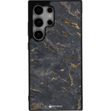 Samsung Galaxy S24 Ultra Case Hülle - Silikon schwarz Grey Gold Marble
