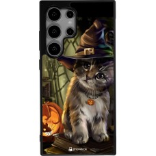 Samsung Galaxy S24 Ultra Case Hülle - Silikon schwarz Halloween 21 Witch cat