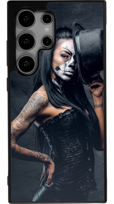 Samsung Galaxy S24 Ultra Case Hülle - Silikon schwarz Halloween 22 Tattooed Girl