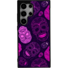 Samsung Galaxy S24 Ultra Case Hülle - Silikon schwarz Halloween 2023 pink skulls