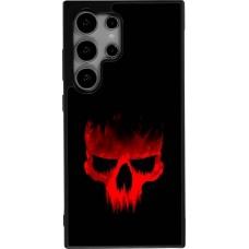 Samsung Galaxy S24 Ultra Case Hülle - Silikon schwarz Halloween 2023 scary skull