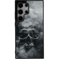 Samsung Galaxy S24 Ultra Case Hülle - Silikon schwarz Halloween 2024 smoky skull