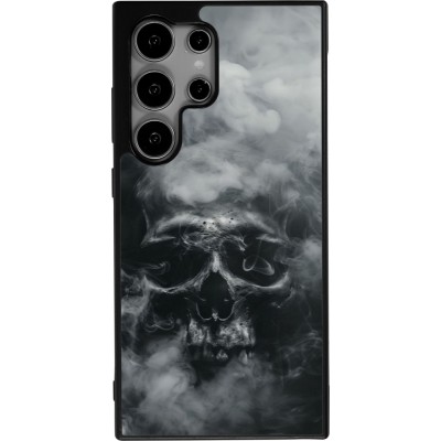 Samsung Galaxy S24 Ultra Case Hülle - Silikon schwarz Halloween 2024 smoky skull