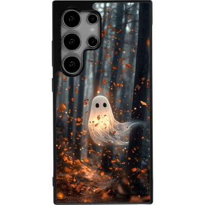 Samsung Galaxy S24 Ultra Case Hülle - Silikon schwarz Halloween 2025 Ghost in the forest