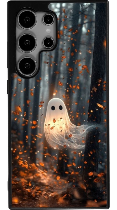 Samsung Galaxy S24 Ultra Case Hülle - Silikon schwarz Halloween 2025 Ghost in the forest