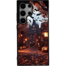 Samsung Galaxy S24 Ultra Case Hülle - Silikon schwarz Halloween 2025 Haunted house