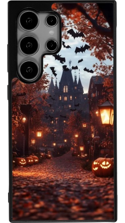 Samsung Galaxy S24 Ultra Case Hülle - Silikon schwarz Halloween 2025 Haunted house