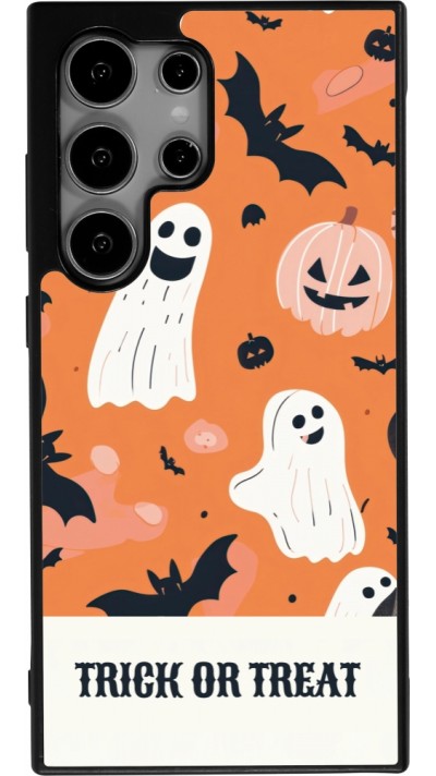 Samsung Galaxy S24 Ultra Case Hülle - Silikon schwarz Halloween 2025 Trick treat