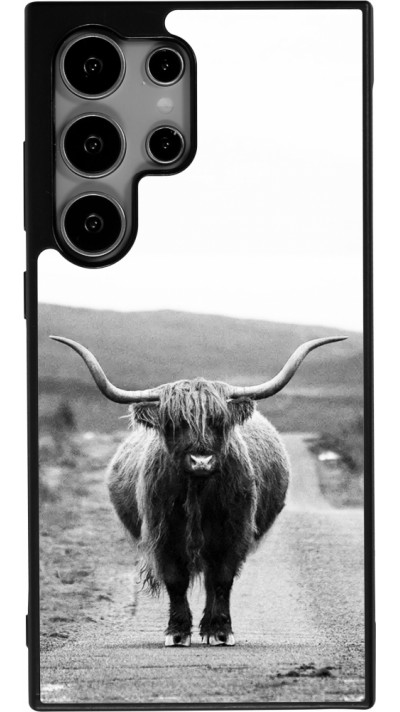 Samsung Galaxy S24 Ultra Case Hülle - Silikon schwarz Highland cattle