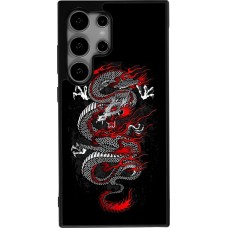 Samsung Galaxy S24 Ultra Case Hülle - Silikon schwarz Japanese style Dragon Tattoo Red Black