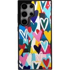 Samsung Galaxy S24 Ultra Case Hülle - Silikon schwarz Joyful Hearts