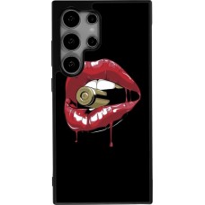 Samsung Galaxy S24 Ultra Case Hülle - Silikon schwarz Lips bullet