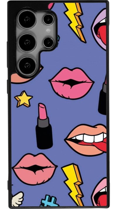 Samsung Galaxy S24 Ultra Case Hülle - Silikon schwarz Lips and lipgloss