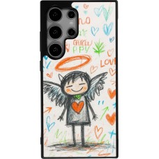 Samsung Galaxy S24 Ultra Case Hülle - Silikon schwarz Little Angel Sketch Love