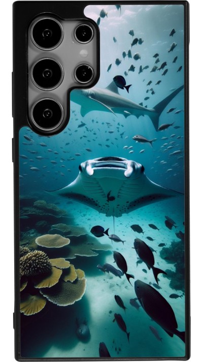 Samsung Galaxy S24 Ultra Case Hülle - Silikon schwarz Manta Lagune Reinigung