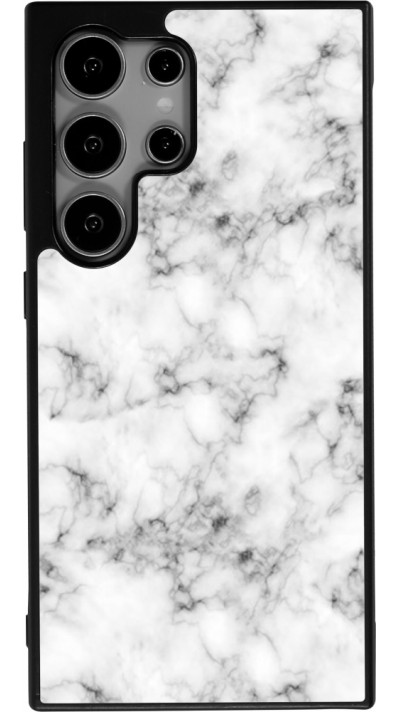 Samsung Galaxy S24 Ultra Case Hülle - Silikon schwarz Marble 01