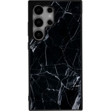 Samsung Galaxy S24 Ultra Case Hülle - Silikon schwarz Marble Black 01