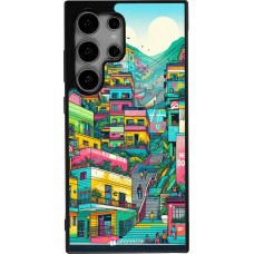 Samsung Galaxy S24 Ultra Case Hülle - Silikon schwarz Medellin Comuna 13 Kunst
