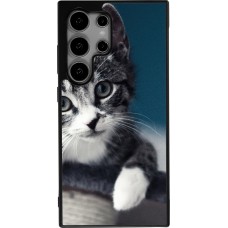 Samsung Galaxy S24 Ultra Case Hülle - Silikon schwarz Meow 23