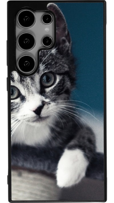 Samsung Galaxy S24 Ultra Case Hülle - Silikon schwarz Meow 23