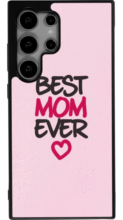 Samsung Galaxy S24 Ultra Case Hülle - Silikon schwarz Mom 2023 best Mom ever pink