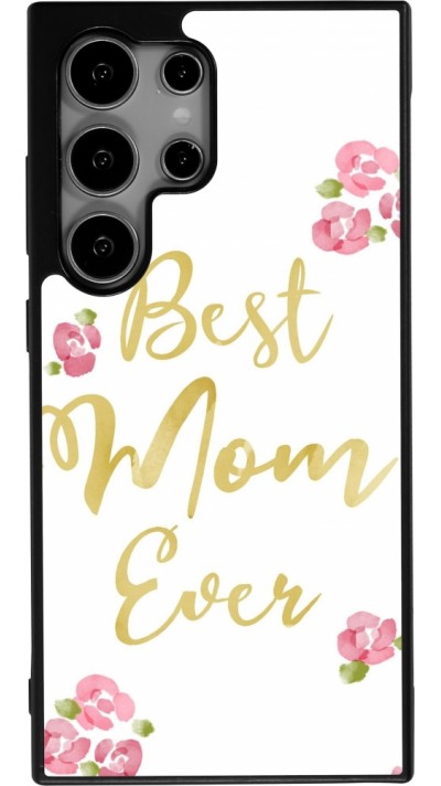 Samsung Galaxy S24 Ultra Case Hülle - Silikon schwarz Mom 2024 best Mom ever