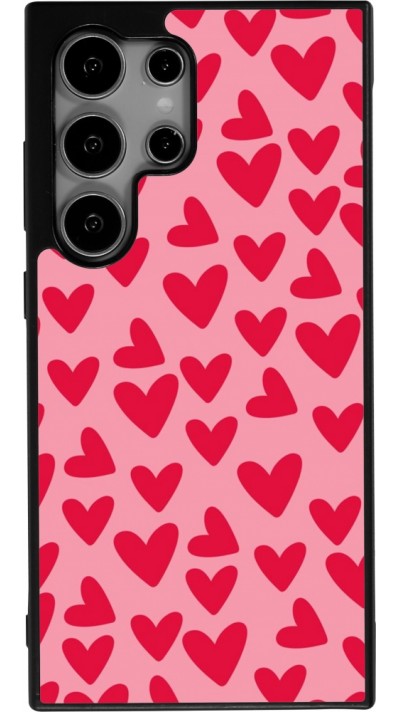 Samsung Galaxy S24 Ultra Case Hülle - Silikon schwarz Mom 2024 kleine Herzen