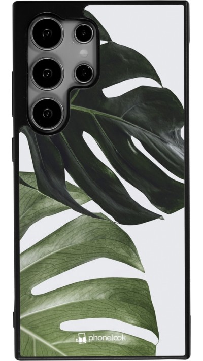 Samsung Galaxy S24 Ultra Case Hülle - Silikon schwarz Monstera Plant