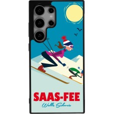 Samsung Galaxy S24 Ultra Case Hülle - Silikon schwarz Saas-Fee Ski Downhill