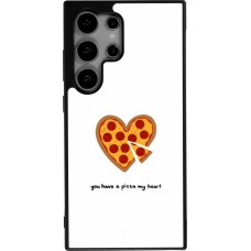 Samsung Galaxy S24 Ultra Case Hülle - Silikon schwarz Saint Valentines Day 26 You have my pizza heart