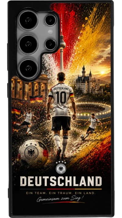 Samsung Galaxy S24 Ultra Case Hülle - Silikon schwarz Fussball Deutschland splash 2026
