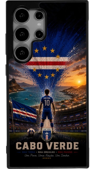 Samsung Galaxy S24 Ultra Case Hülle - Silikon schwarz Fussball Kap Verde splash 2026
