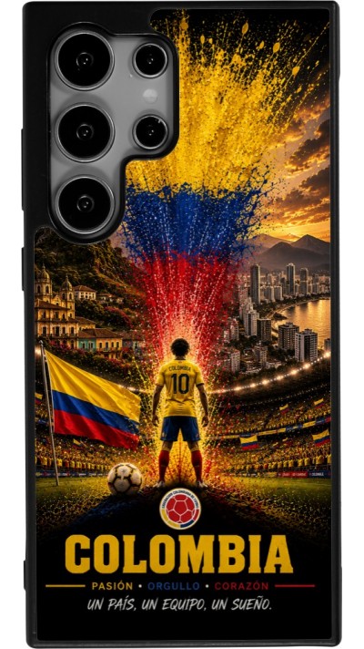 Samsung Galaxy S24 Ultra Case Hülle - Silikon schwarz Fussball Kolumbien splash 2026