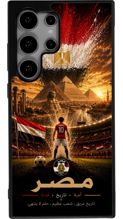 Samsung Galaxy S24 Ultra Case Hülle - Silikon schwarz Fussball Ägypten splash 2026