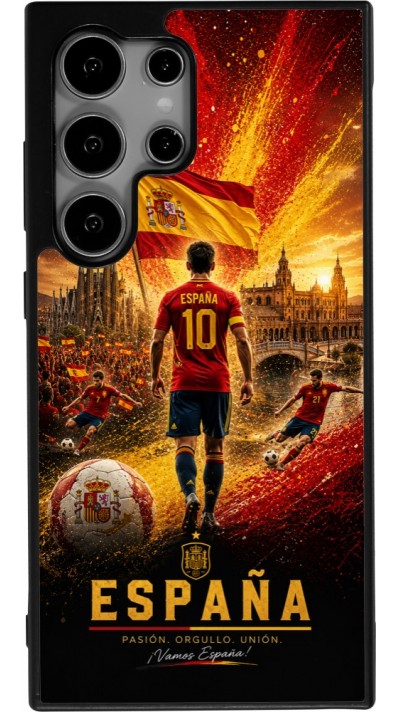 Samsung Galaxy S24 Ultra Case Hülle - Silikon schwarz Fussball Espanien splash 2026