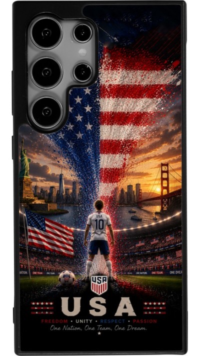 Samsung Galaxy S24 Ultra Case Hülle - Silikon schwarz Fussball Vereinigten Staaten splash 2026