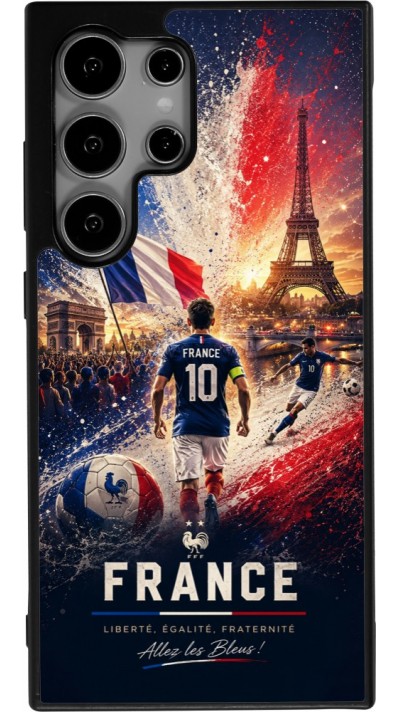 Samsung Galaxy S24 Ultra Case Hülle - Silikon schwarz Fussball Frankreich splash 2026