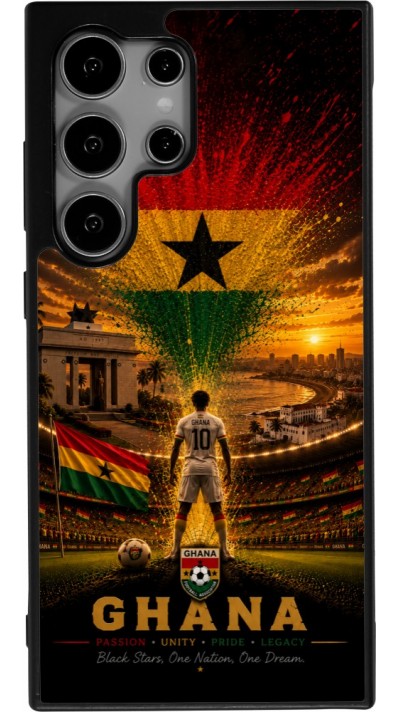 Samsung Galaxy S24 Ultra Case Hülle - Silikon schwarz Fussball Ghana splash 2026