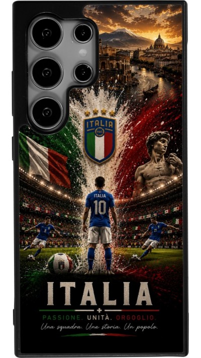 Samsung Galaxy S24 Ultra Case Hülle - Silikon schwarz Fussball Italien splash 2026