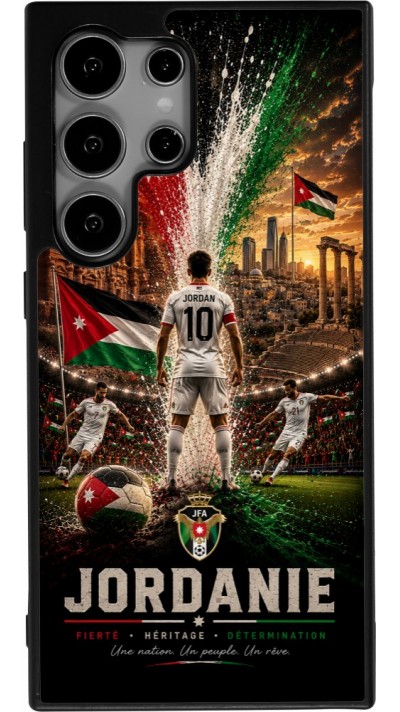 Samsung Galaxy S24 Ultra Case Hülle - Silikon schwarz Fussball Jordanien splash 2026