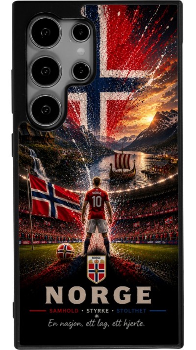 Samsung Galaxy S24 Ultra Case Hülle - Silikon schwarz Fussball Norwegen splash 2026