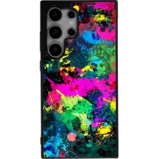 Samsung Galaxy S24 Ultra Case Hülle - Silikon schwarz Splash paint