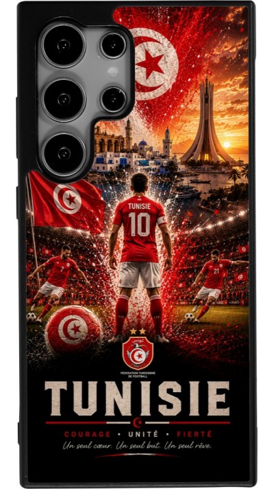 Samsung Galaxy S24 Ultra Case Hülle - Silikon schwarz Fussball Tunesien splash 2026