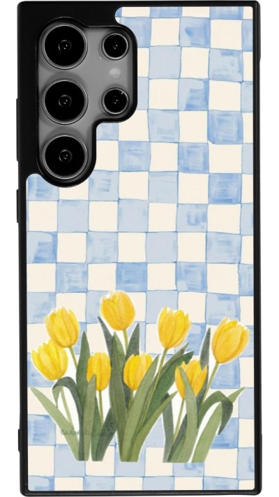 Samsung Galaxy S24 Ultra Case Hülle - Silikon schwarz Blue vichy tulips 2026