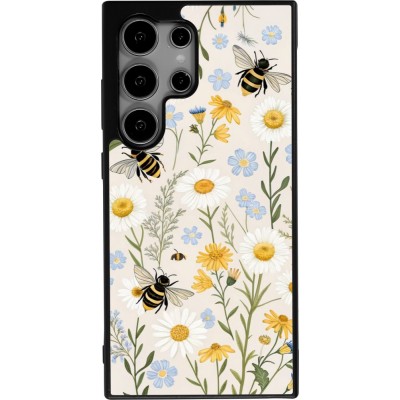 Samsung Galaxy S24 Ultra Case Hülle - Silikon schwarz Pattern bees Spring 2026