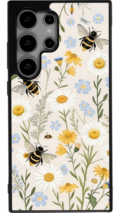 Samsung Galaxy S24 Ultra Case Hülle - Silikon schwarz Pattern bees 2026